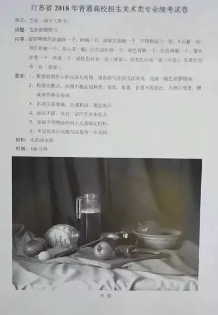 2018江苏美术联考色彩考题.jpeg 2018江苏美术联考色彩考题.jpeg