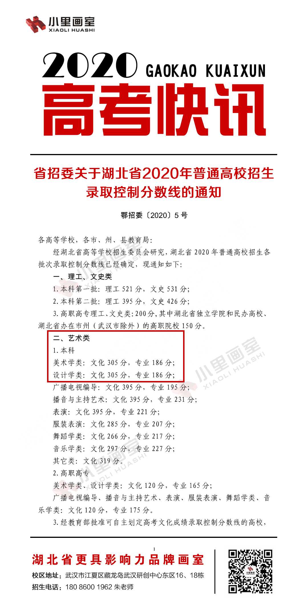 湖北省2020年普通高校招生 录取控制分数线.jpg